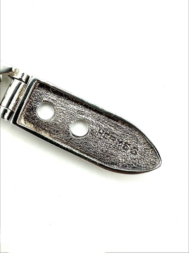 Bracelet HERMES. Collection "Boucle sellier", bracelet vintage argent MM 58 Facettes