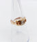 Bague 53.5 Bague Tank Art Déco or rose, petit diamant et monture géométrique (circa 1950) 58 Facettes A05167
