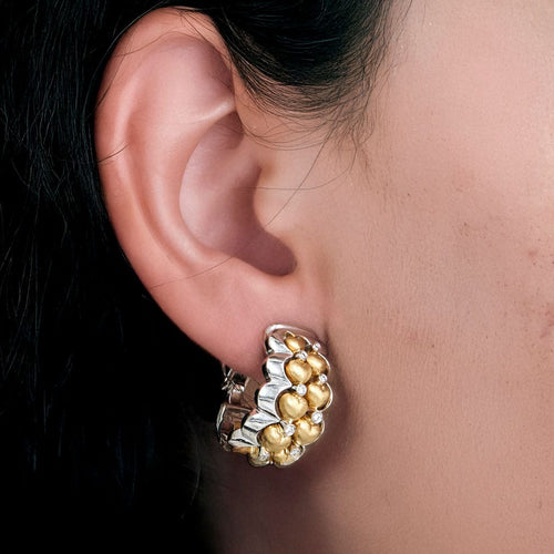 Boucles d'oreilles Boucles d'oreilles ADLER deux ors diamants 58 Facettes LP1081/9