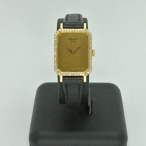 Montre Montre Chopard Genève avec boîtier en or 18 carats et diamants 58 Facettes