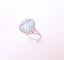 Bague 55.5 Bague Aigue-marine en solitaire Or Blanc 18 K 58 Facettes AA 1666