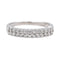 Bague 54 Bague Demi alliance Or blanc Diamant 58 Facettes 3367211CN