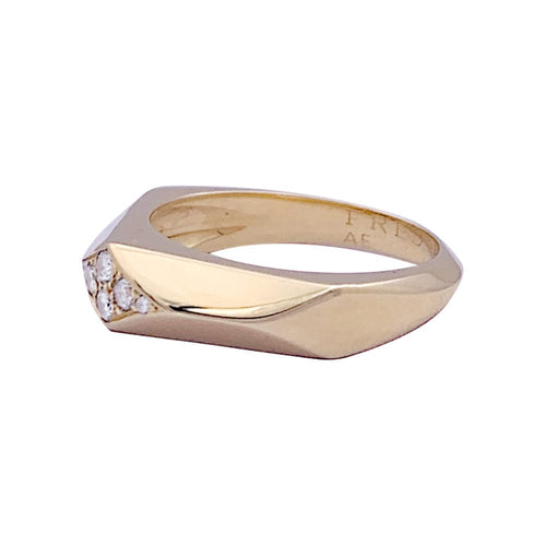 Bague 52 Bague Fred "Cut" or jaune, diamants. 58 Facettes 33671