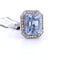 Bague 55 BAGUE EN OR BLANC 18 KT - AIGUE-MARINE ET DIAMANTS - ART DÉCO' 58 Facettes