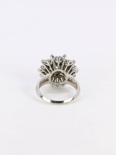Bague 49 Bague soleil or blanc diamants 2.8 ct 58 Facettes 886