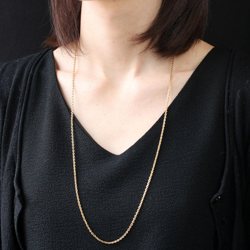 Collier Chaine maille forçat limée or jaune 58 Facettes CVCH16