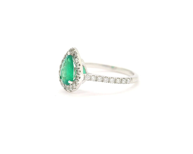 Bague Anello con smeraldo Colombia Ct 0,67 58 Facettes