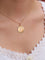 Pendentif AUGIS - Médaille amour ronde striée or jaune diamant rubis 58 Facettes J475