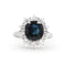 Bague Bague en or blanc avec saphir et diamants 0,70 58 Facettes