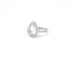Bague Bague en or blanc avec aigue-marine et diamants 58 Facettes