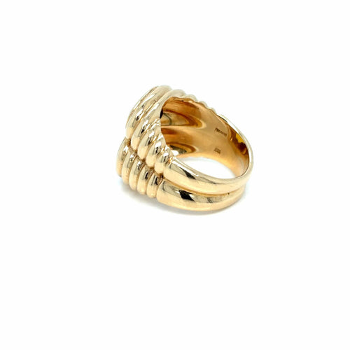 Bague 52 Bague Bulgari Double Baccellato en or citrine et améthyste 58 Facettes