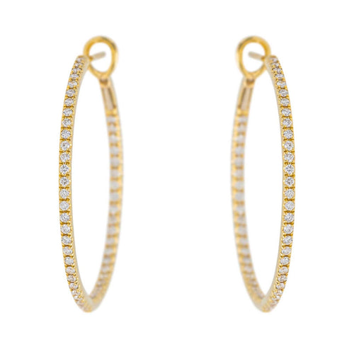 Boucles d'oreilles Boucles d'oreilles Créoles Or jaune Diamant 58 Facettes 3853168RV