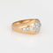 Bague 57 Chevalière Art Déco vintage en or jaune avec diamants 58 Facettes G14018