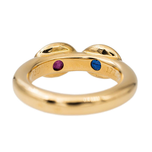Bague 48 Chaumet Bague Toi et moi Or jaune Saphir 58 Facettes 2899074CN