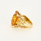 Bague 54 Bague Cocktail or jaune et citrine 58 Facettes CAN1098