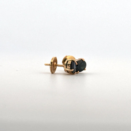 Boucles d'oreilles Puces d'oreilles Or Jaune & Saphirs 58 Facettes