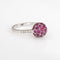Bague Bague empilable en or blanc 18 carats avec rubis et diamants, taille 6,5, bijoux fins Estate Fine Jewelry 58 Facettes G14017