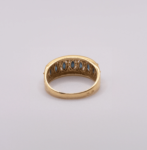 Bague 63 Bague Jarretière Or Jaune et Saphirs 58 Facettes 7-GS30108-03