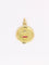 Pendentif Médaille amour AUGIS ronde Plus qu'hier moins que demain or jaune rubis diamant 58 Facettes J635