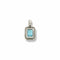 Pendentif Pendentif vintage en or blanc et aigue-marine 58 Facettes