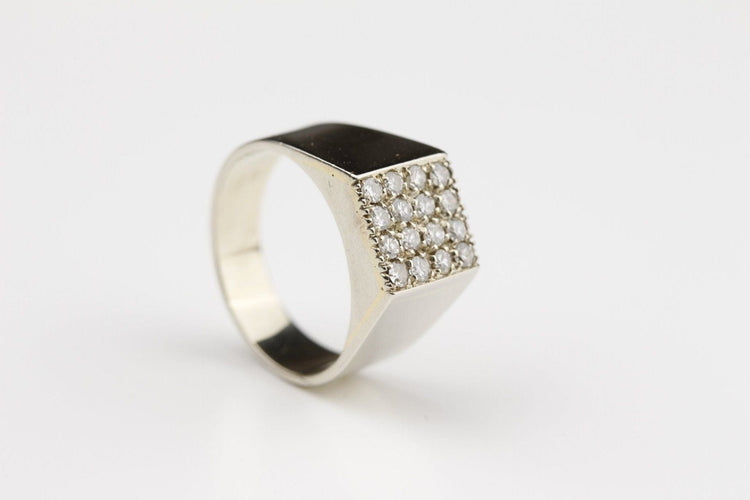 Bague 55 Bague Chevalière diamants 58 Facettes
