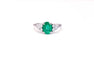Bague 55 Bague émeraude et diamants or blanc 58 Facettes Bag.Emer.FA.32