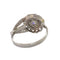 Bague 54 Bague de style Art Déco en or blanc avec diamants 58 Facettes Q257B