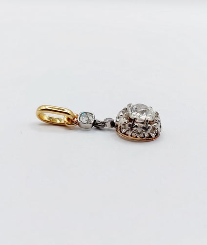 Pendentif Pendentif antique taille ancienne en or 18k et platine et diamants 58 Facettes A06669
