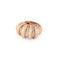 Bague Bague godronnée or rose, platine, diamants 58 Facettes 1