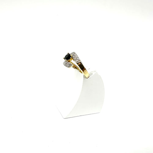 Bague 52 Bague or bicolore saphir et diamants 58 Facettes Z15B51697