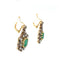 Boucles d'oreilles Boucles d'oreilles pendantes en or et diamants émeraude de Colombie Art Déco 58 Facettes
