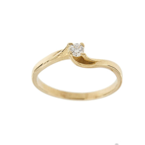 Bague Bague solitaire contrariée avec diamant 58 Facettes 35102