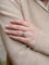 Bague Bague Belle Epoque ovale or platine diamant 0,15 ct 58 Facettes J324