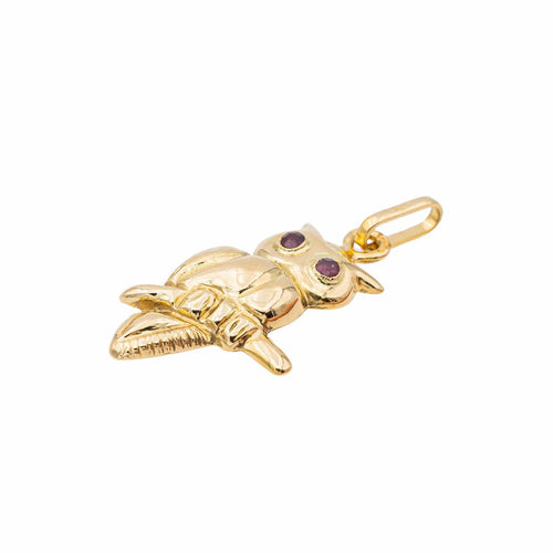 Pendentif Pendentif Hibou Or jaune Rubis 58 Facettes 3260662CN