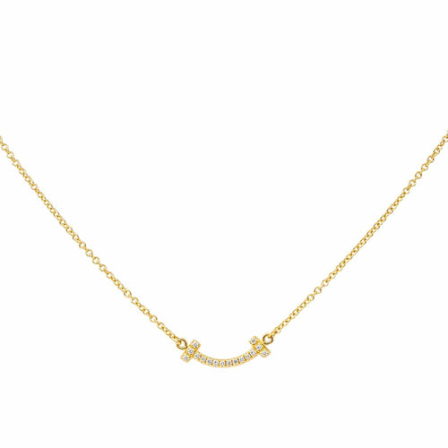 Collier Tiffany & Co Collier T Smile Or jaune Diamant 58 Facettes 3753487RV