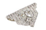 Broche clip Art Déco en platine et diamant 58 Facettes 24170-0331
