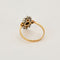 Bague 52,5 Bague or jaune et gris, saphir, perles de culture et diamants 58 Facettes PER15084