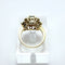 Bague 53 Bague Art Déco en or jaune avec diamants et saphir central. 58 Facettes 50391