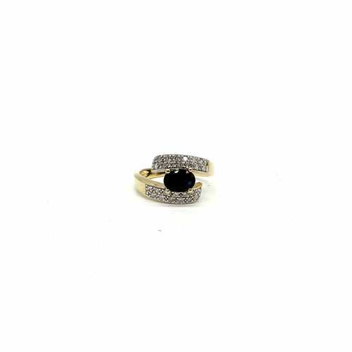 Bague Bague or bicolore saphir et diamants 58 Facettes