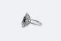 Bague 53 / 13 Bague bouquet en or blanc, diamants et saphir 58 Facettes ANL168