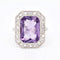 Bague 57 Bague Art Déco, Or 18 Carats, Platine, Améthyste et Diamants 58 Facettes 406