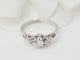 Bague 53.5 Bague solitaire en or blanc et platine, diamant 0,23ct 58 Facettes 33120