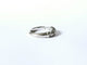 Bague 53 Demi alliance or blanc, diamants baguettes 58 Facettes