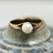 Bague 52 Bague solitaire or rose perle de culture 58 Facettes 17-304C