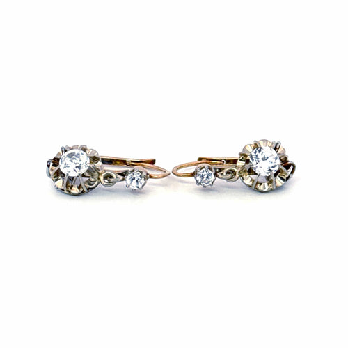 Boucles d'oreilles Dormeuses Or Jaune 18k & Diamants 58 Facettes 2- BOF1 -GS37044