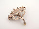 Broche vintage broche pampille perle 1850 en argent & or 18k diamants 58 Facettes 260511