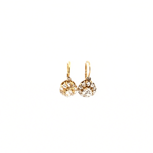 Boucles d'oreilles Dormeuse Or Jaune & Diamants 58 Facettes