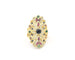 Bague Bague vintage en or jaune avec pierres précieuses 58 Facettes