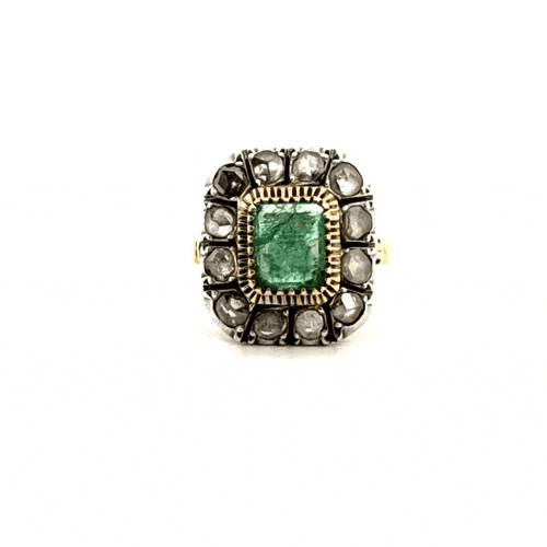 Bague 52 Bague Ancienne Or jaune Émeraude Diamants 58 Facettes 80-GS33465-02