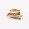 Bague 53 Bague bandeau or jaune et diamant cognacs 58 Facettes